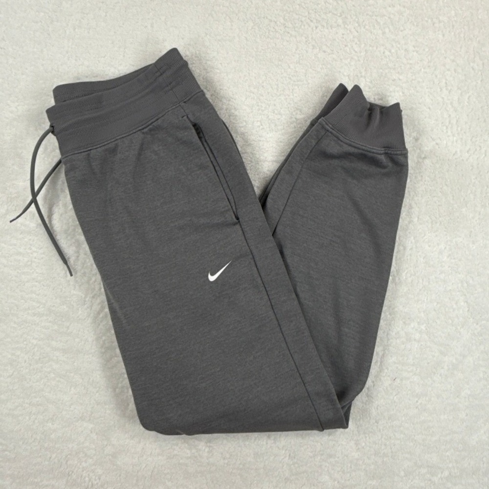 Nike Mens Medium Gray Therma-FIT Tapered Fleece Training Jogger Pants